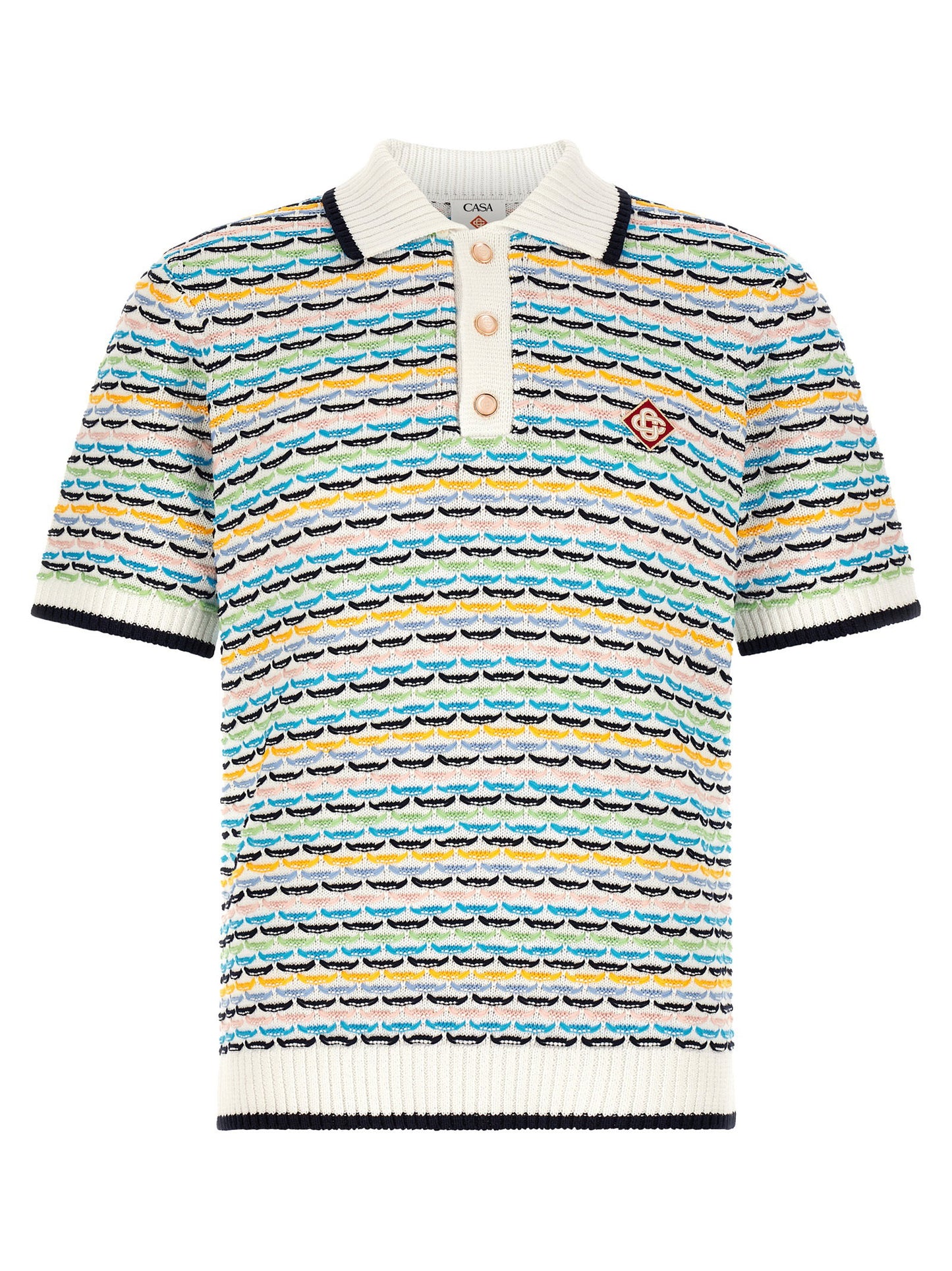Casablanca Tuck Stitch Polo Shirt