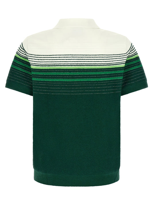 Casablanca Bouclé Stripes Polo Shirt