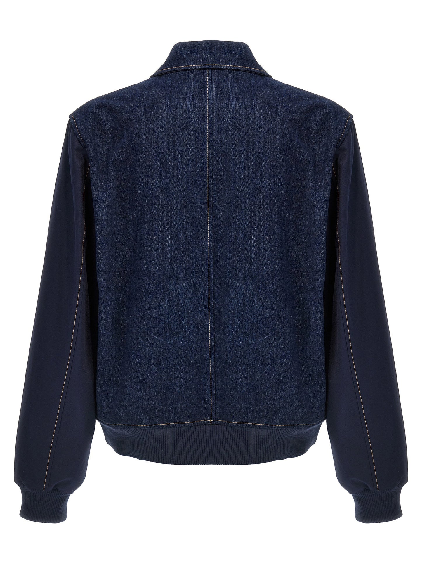 Wales Bonner The Echo Denim Varsity Jacket