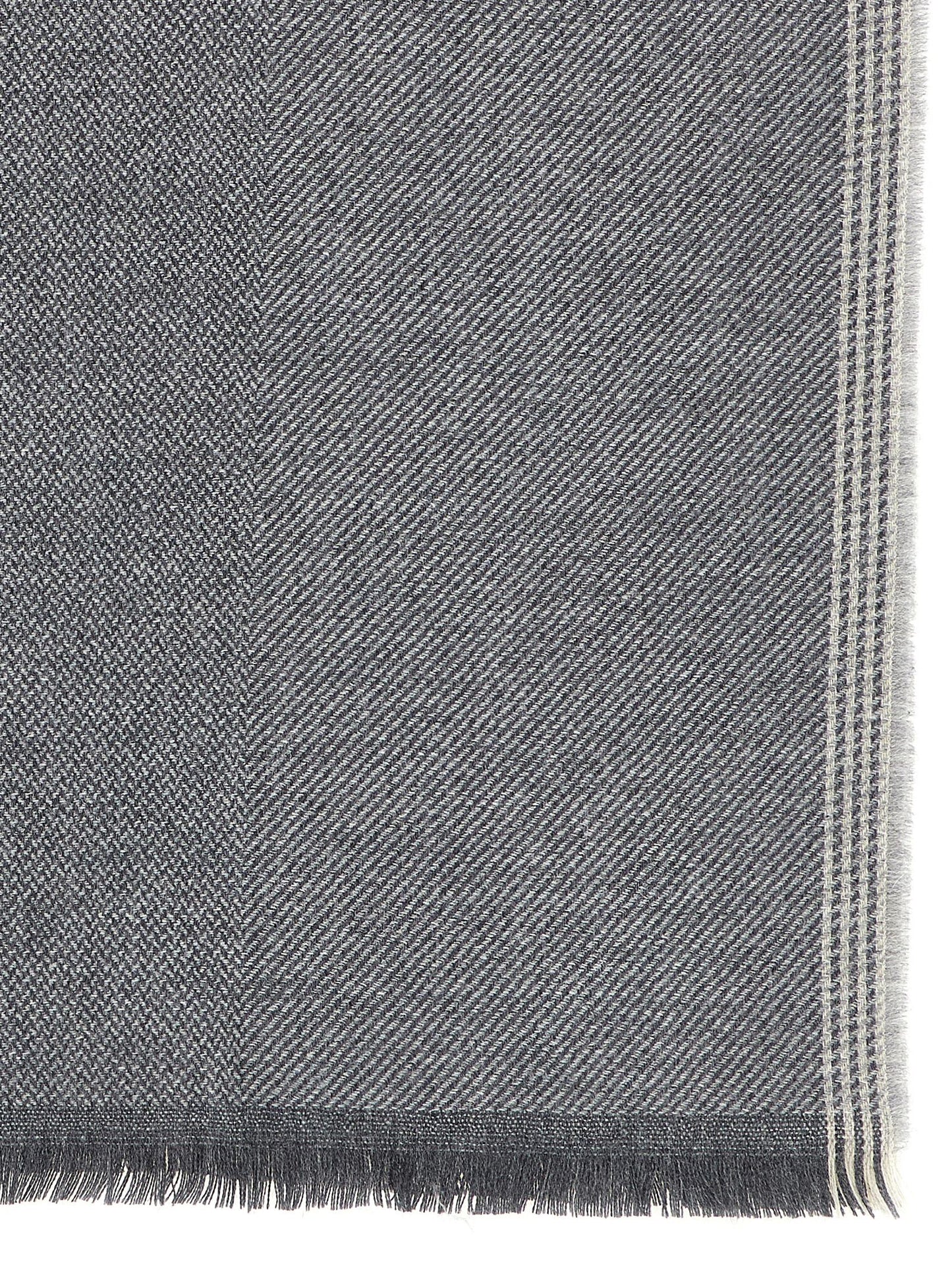 Brunello Cucinelli Diagonal Wool And Cashmere Scarf