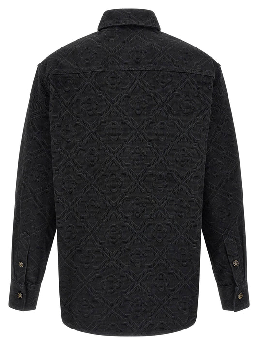 Casablanca Laser Monogram Denim Overshirt