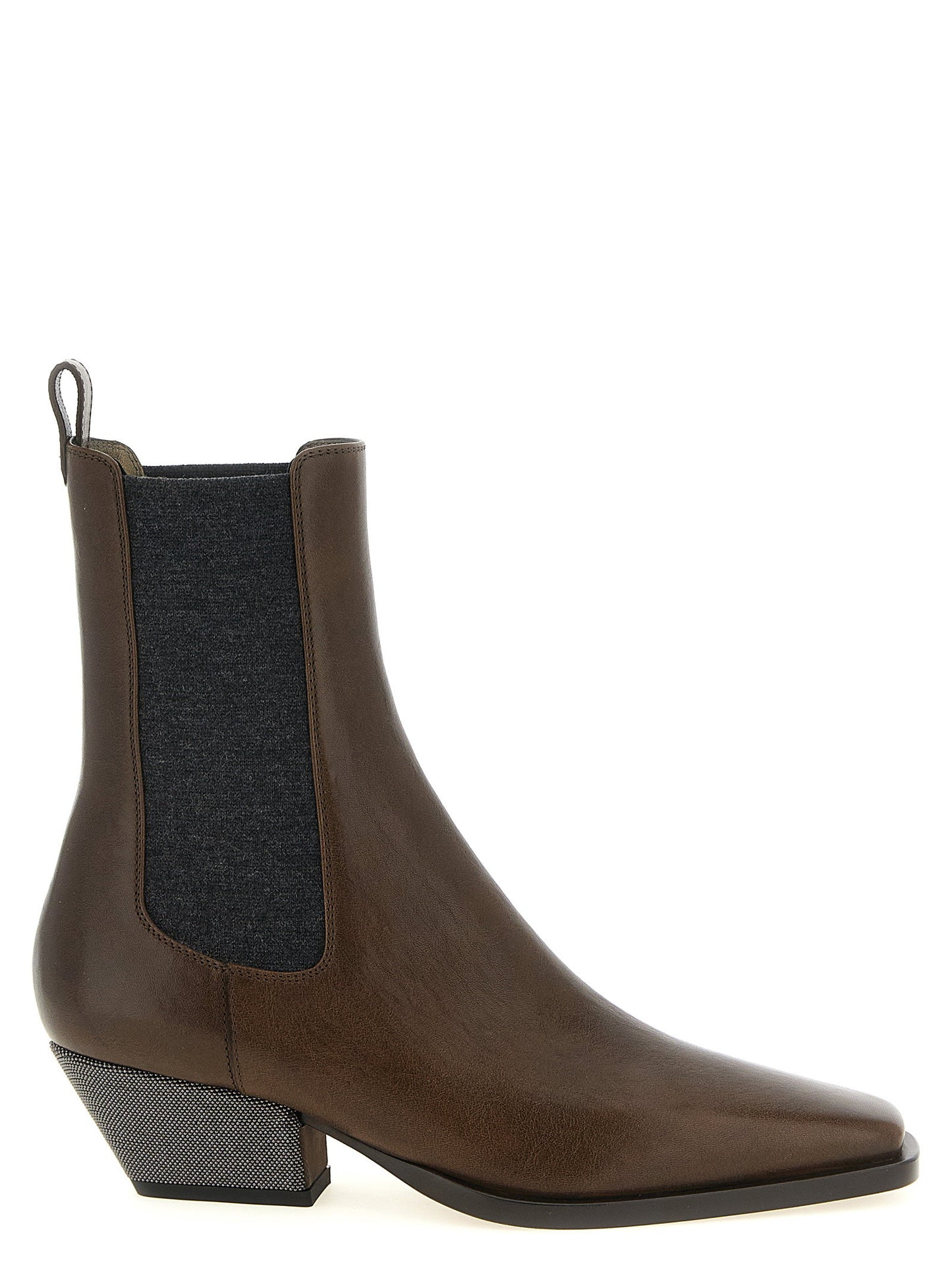 Brunello Cucinelli Precious Heel Ankle Boots