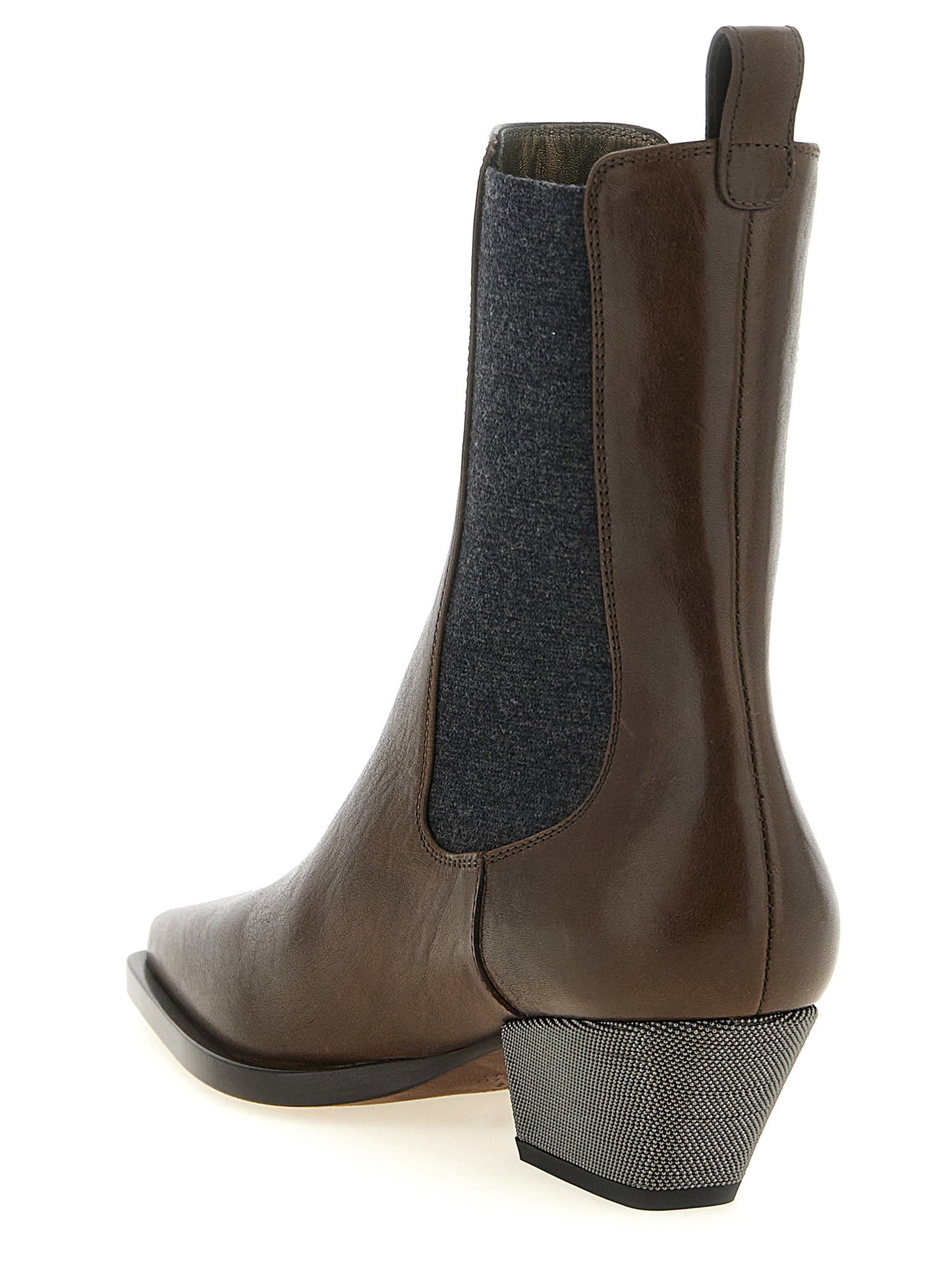 Brunello Cucinelli Precious Heel Ankle Boots