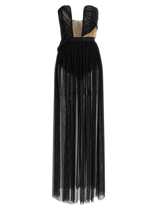 Nensi Dojaka Corsetto Draped Gown Dress