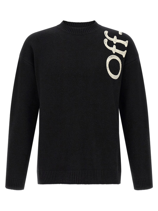 Off White Vertical Bookish Sweater