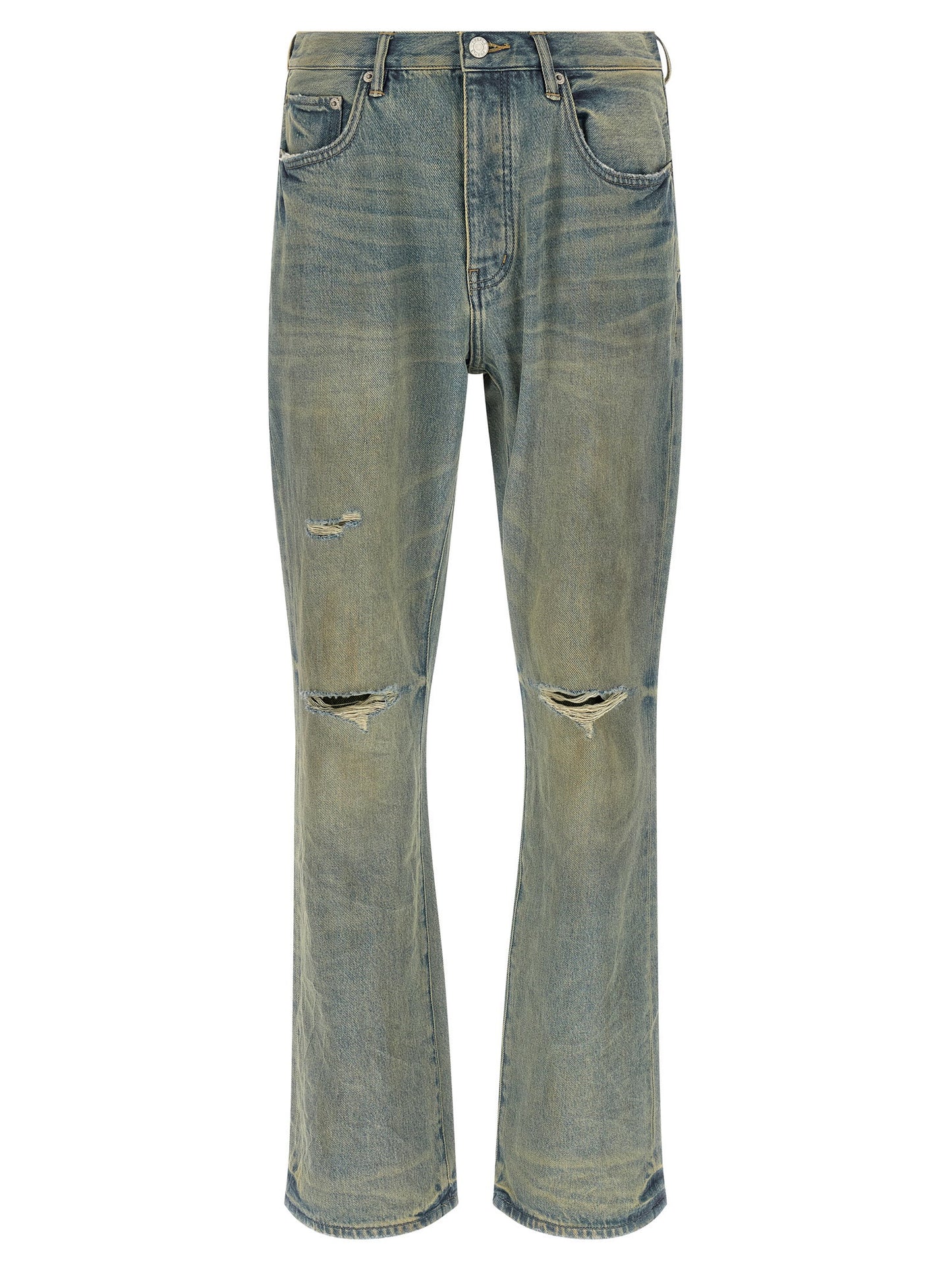 Purple P026 Dirty Fade Rip Boot Jeans