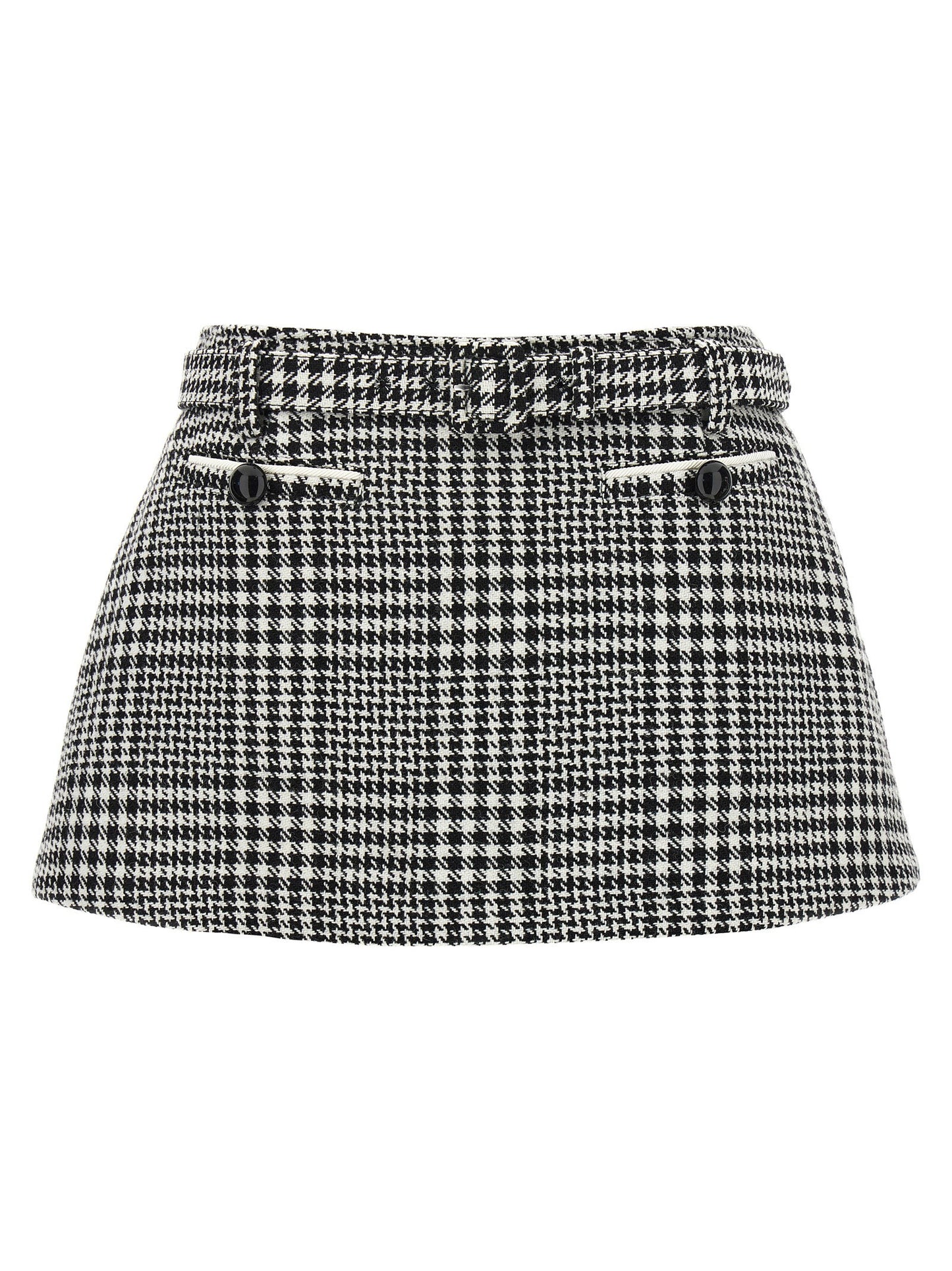 Self-Portrait Bouclé Wool Skort