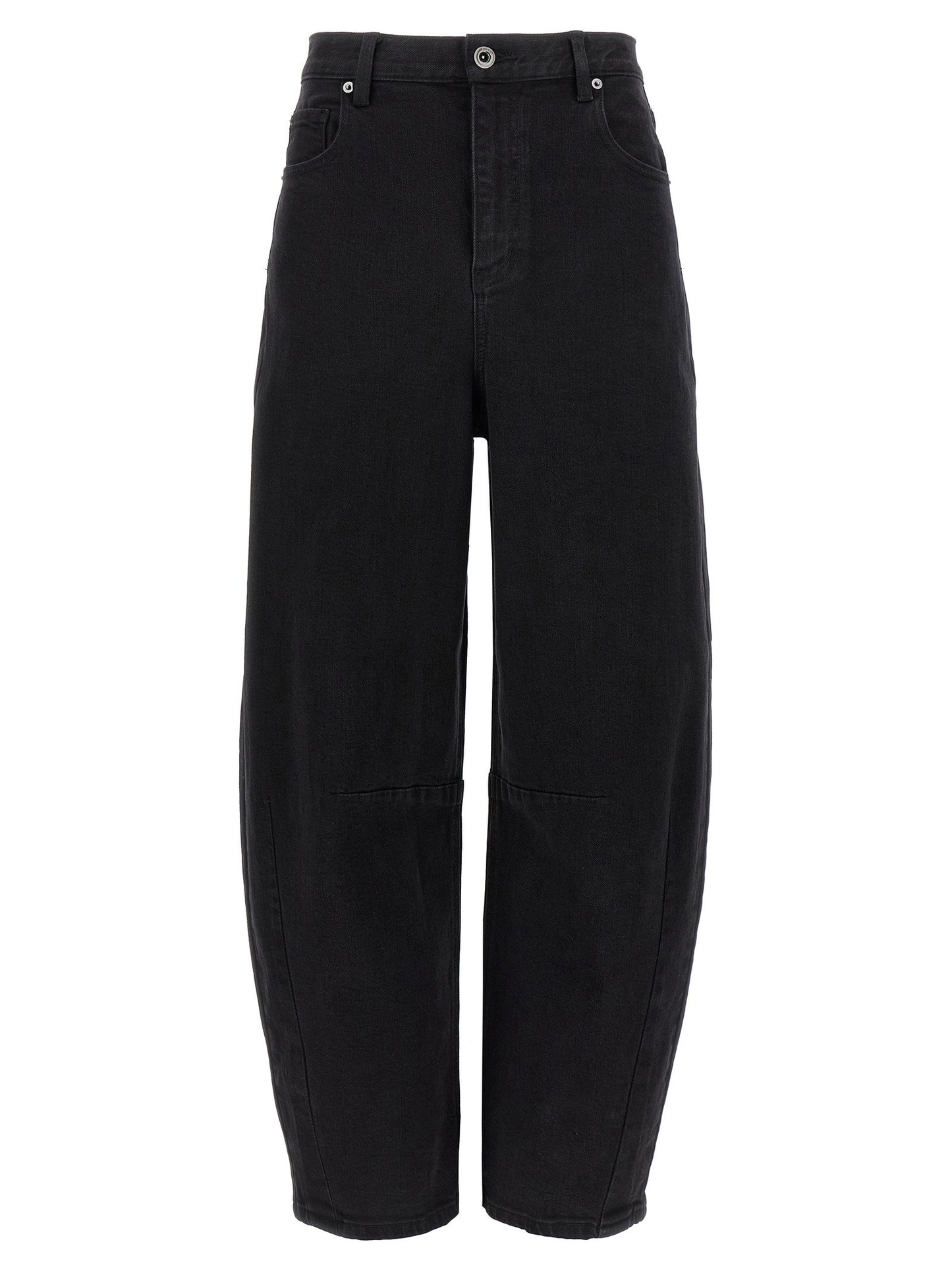 Self-Portrait Black Barrel Leg Jeans
