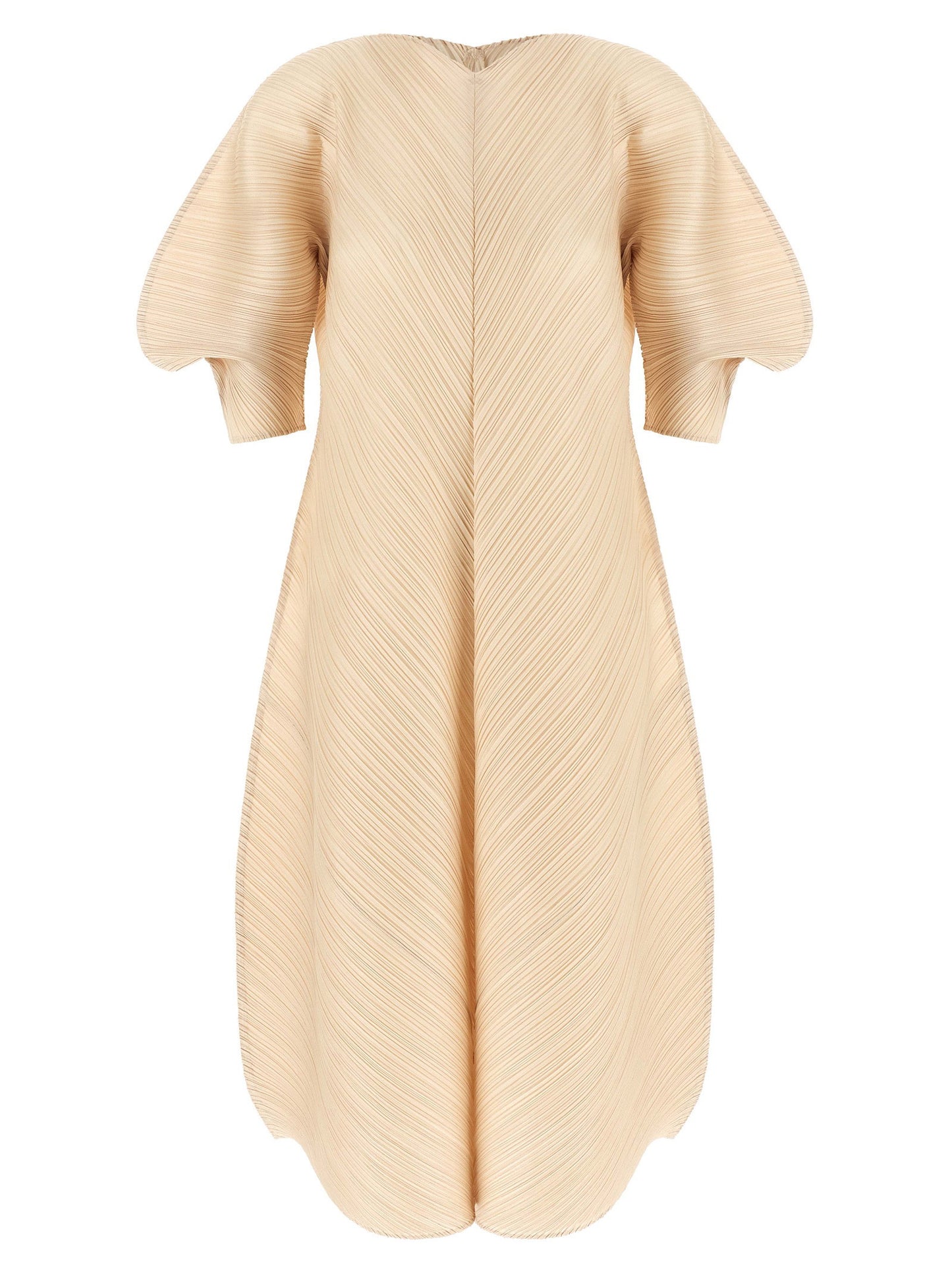 Pleats Please Issey Miyake Sculptural Sleeve Dress