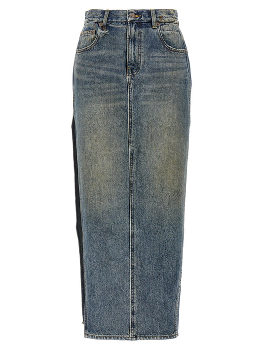 R13 R13 Devon Side Slit Skirt