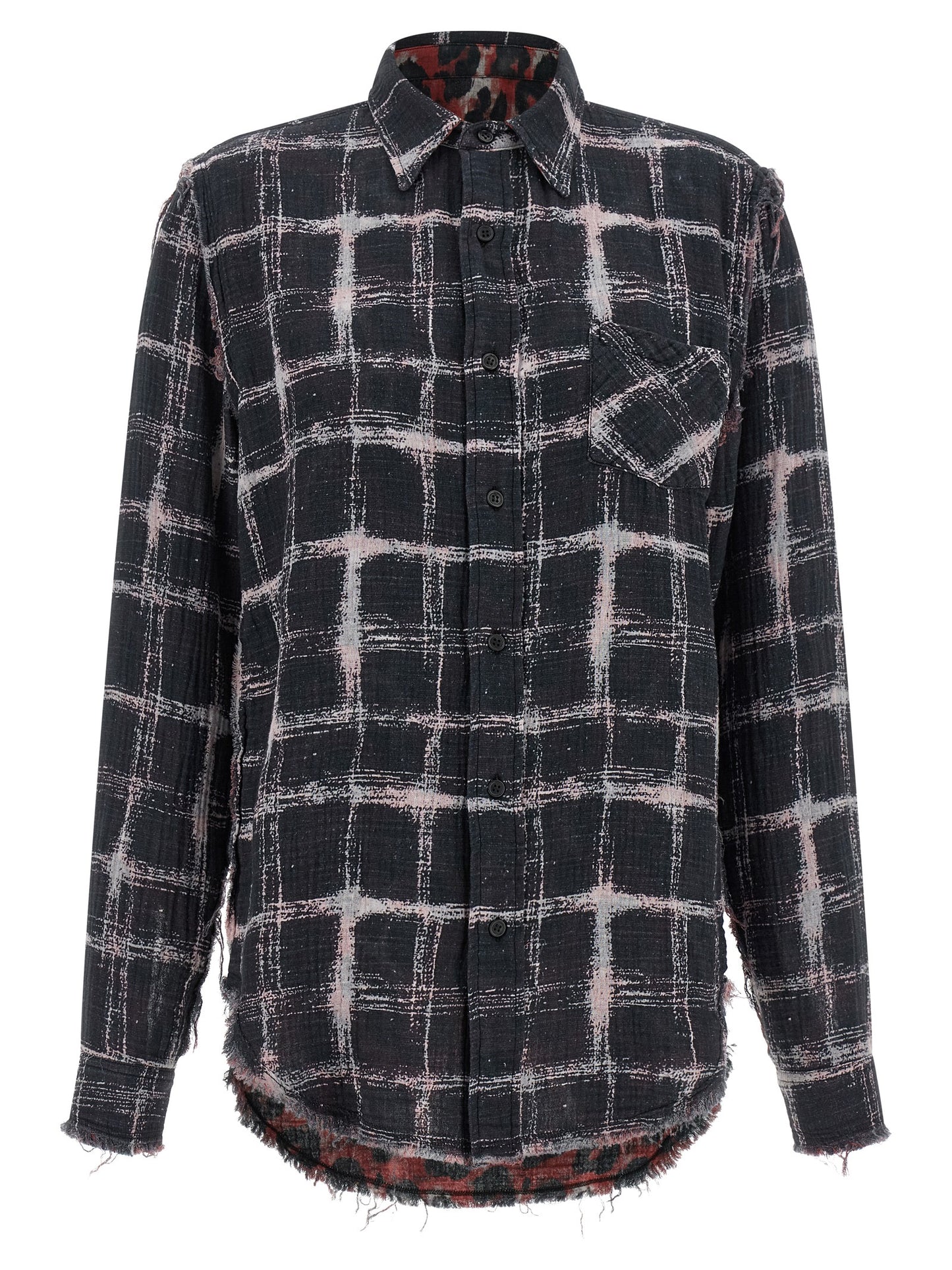 R13 R13 Fringed Hem Reversible Shirt