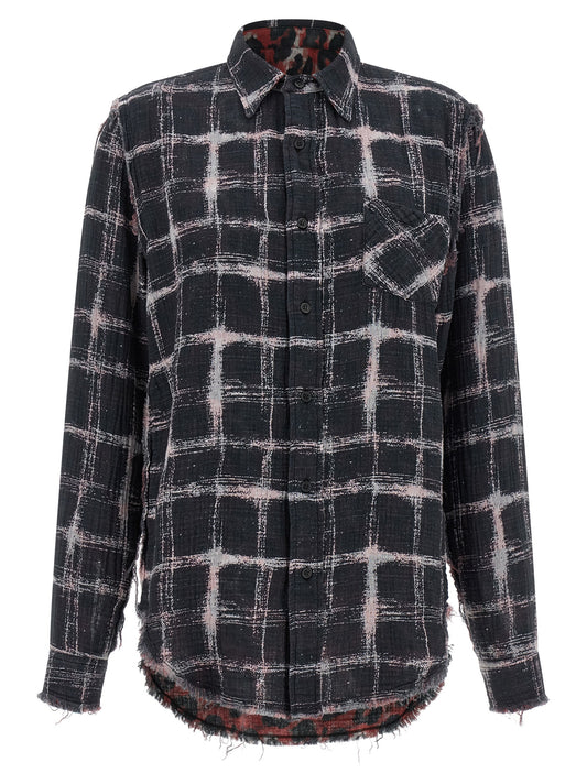R13 R13 Fringed Hem Reversible Shirt
