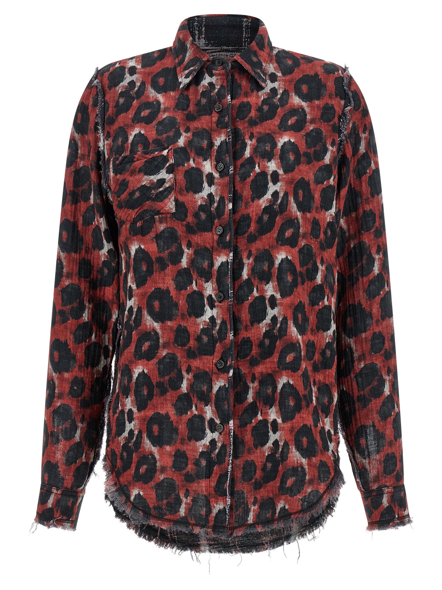 R13 R13 Fringed Hem Reversible Shirt