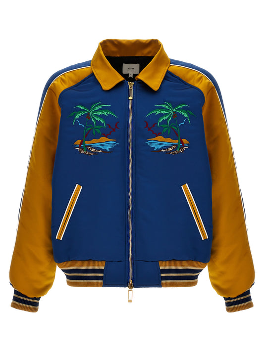 Rhude Rhude Palm Eagles Souvenir Bomber Jacket