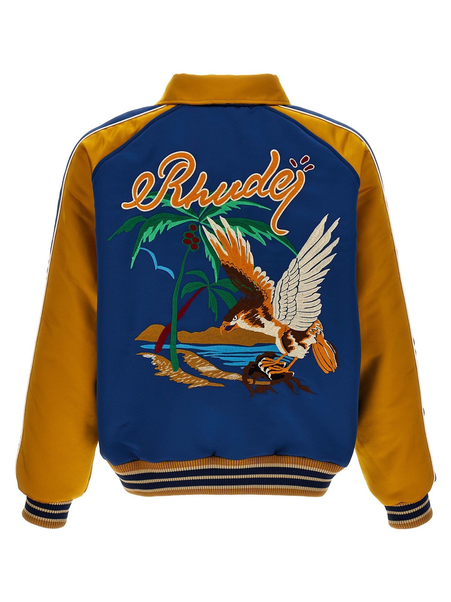 Rhude Rhude Palm Eagles Souvenir Bomber Jacket