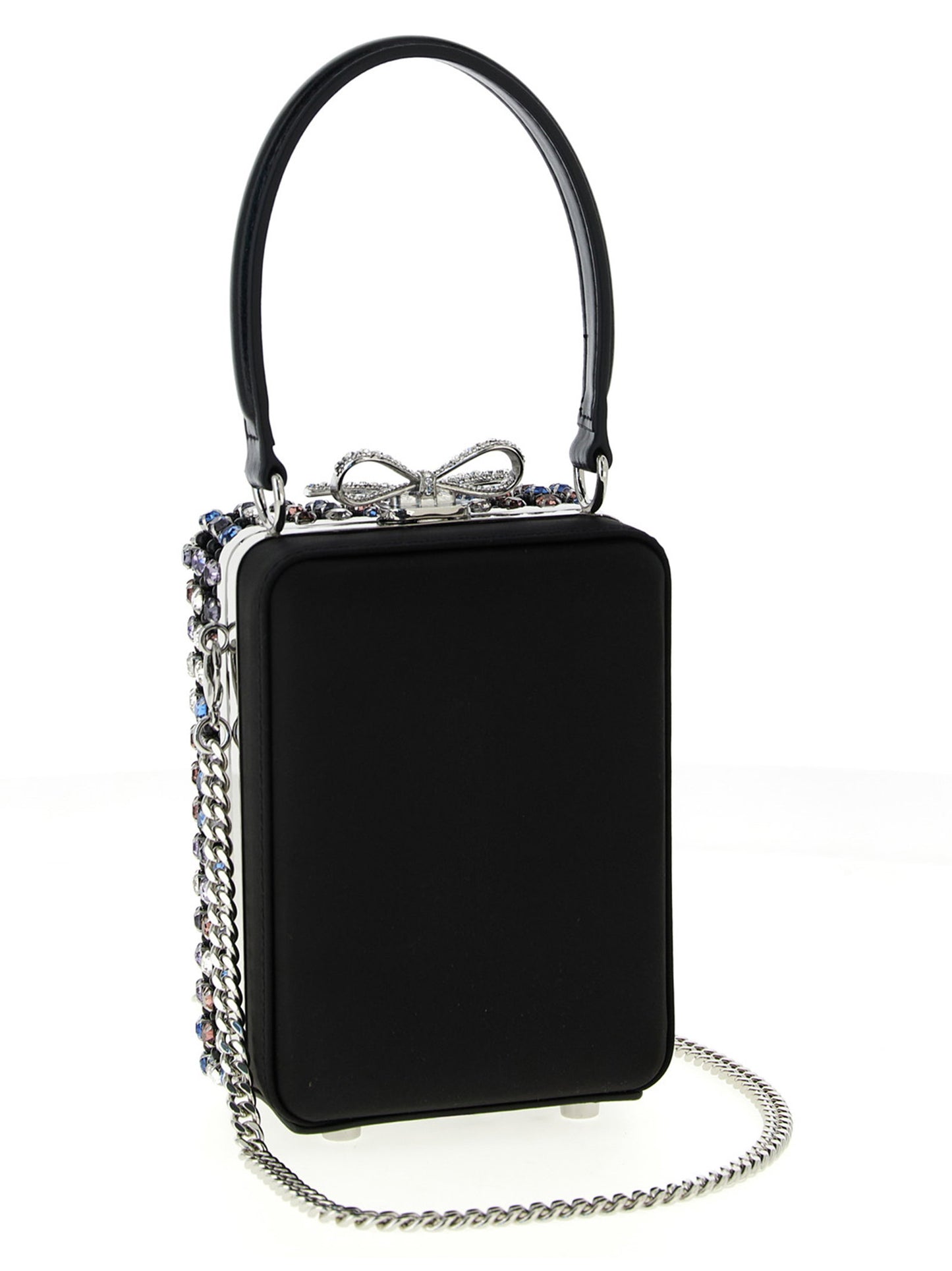Self-Portrait Multi Crystal Chainmail Handbag