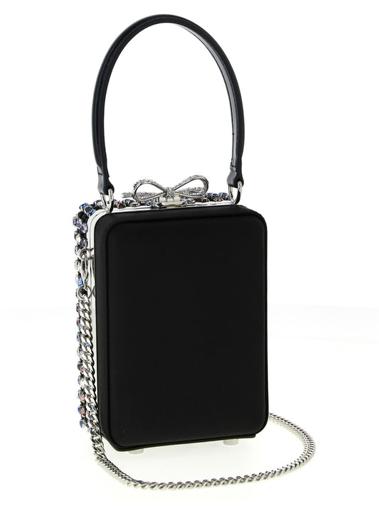 Self-Portrait Multi Crystal Chainmail Handbag