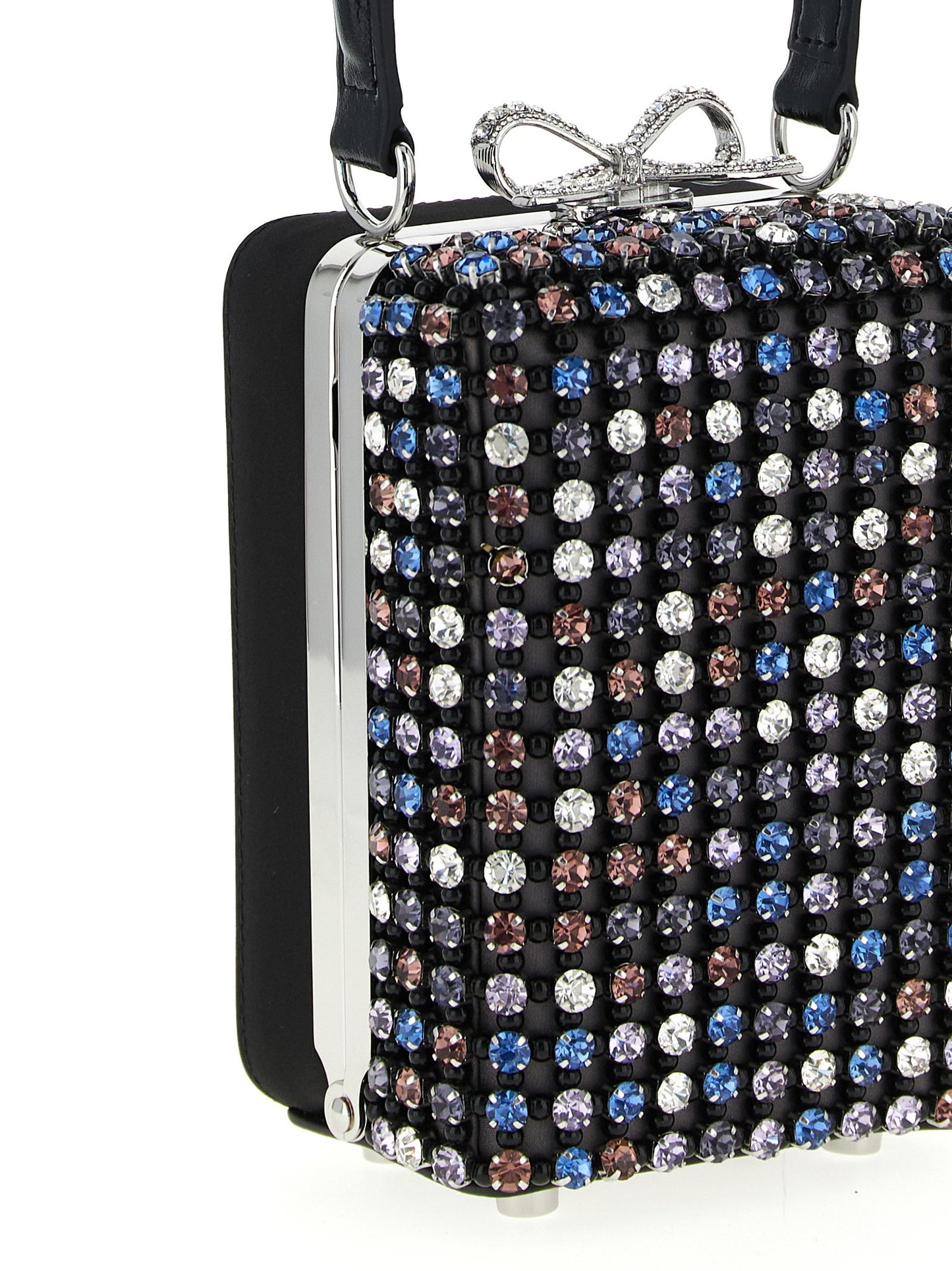 Self-Portrait Multi Crystal Chainmail Handbag