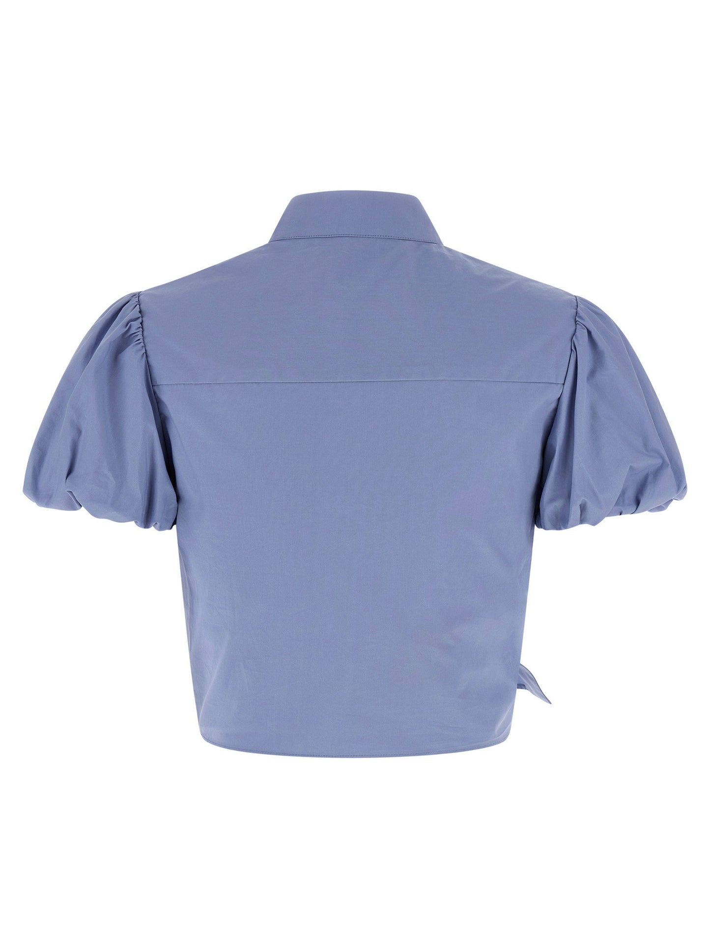 Self-Portrait Blue Cotton Tie Side Top