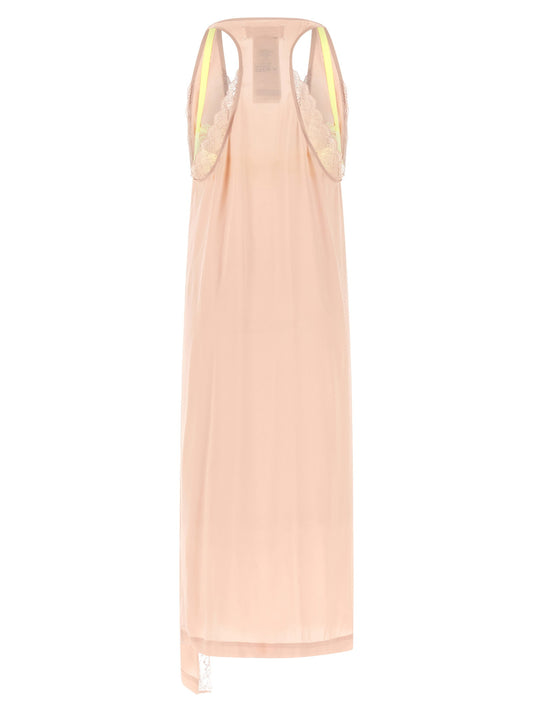 Maison Margiela Silk Lace Slip Midi Dress Dress