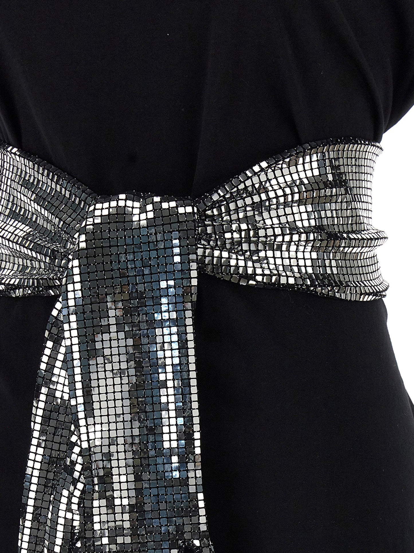 تي شيرت Mm6 Maison Margiela مزين بالترتر على شكل قفازات