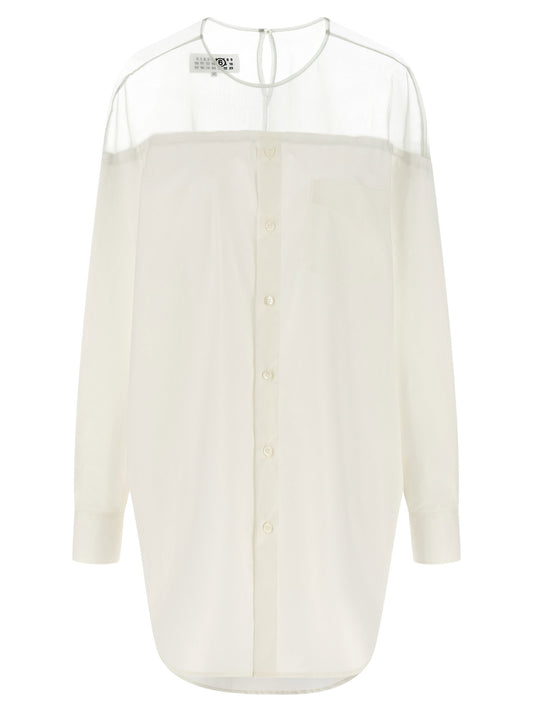 Mm6 Maison Margiela Tulle Insert Shirt