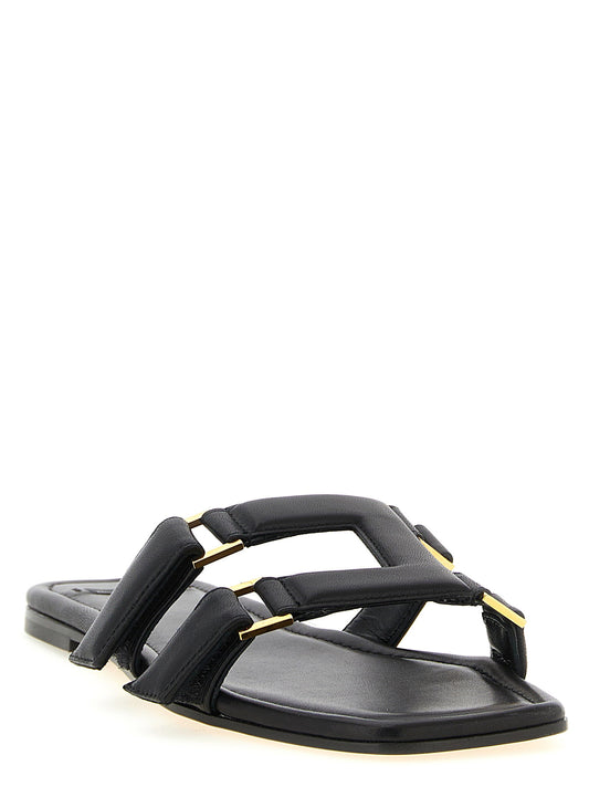 Elisabetta Franchi Nappa Leather Sandals