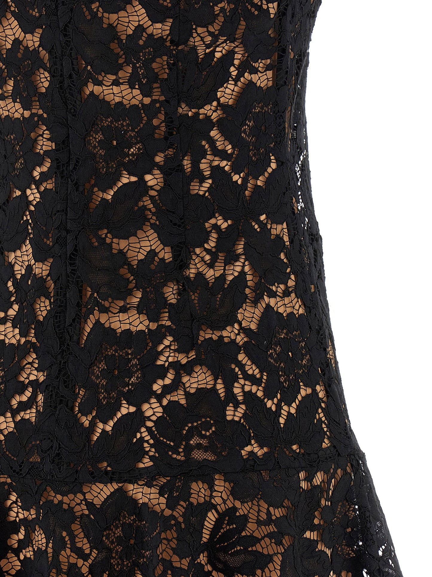Self-Portrait Black Lace Crystal Dress