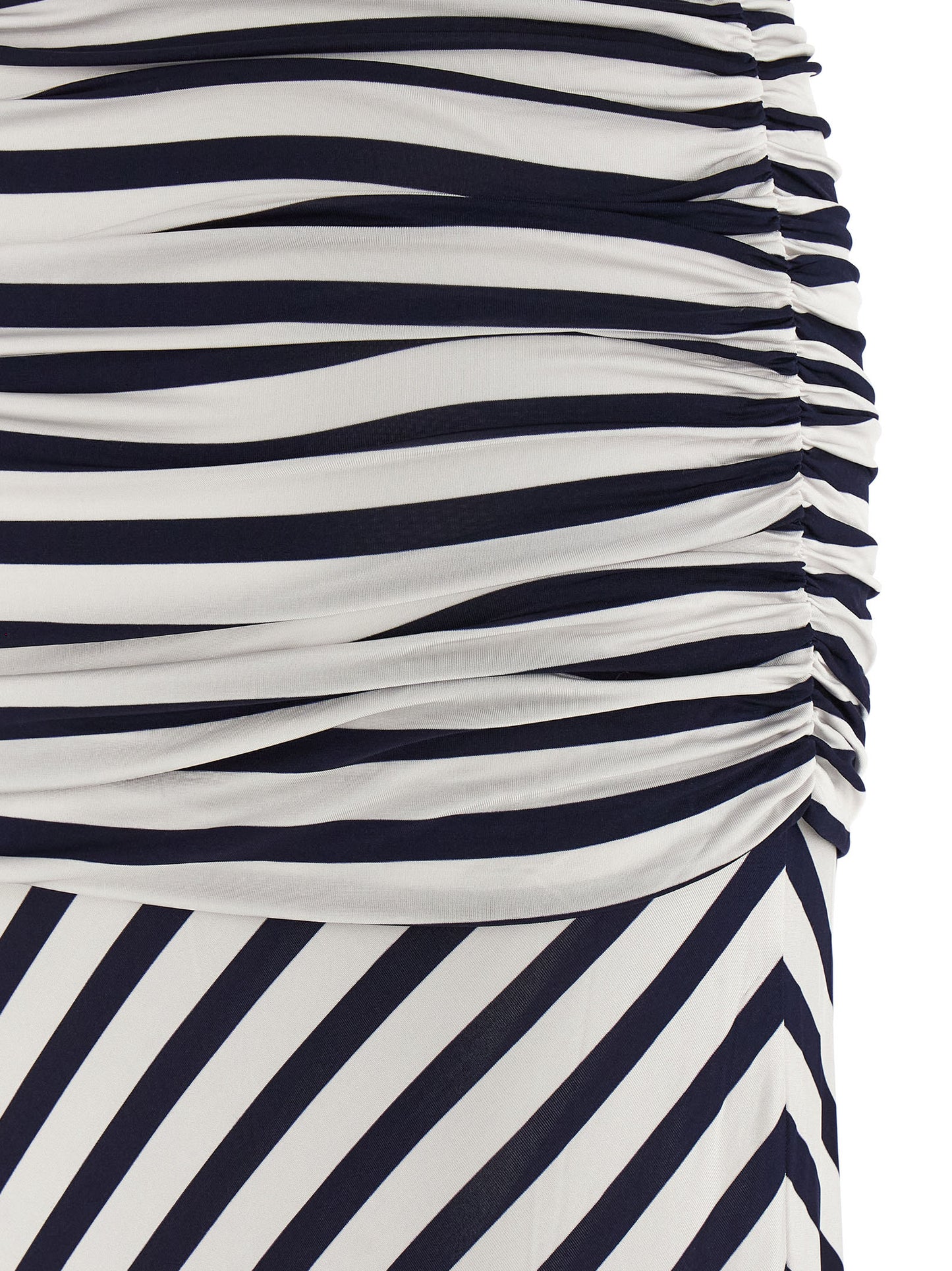 Self-Portrait Navy Stripe Jersey Maxi Dress