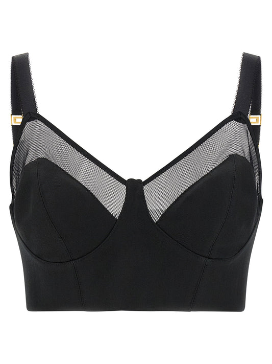 Elisabetta Franchi Cool Wool And Tulle Top