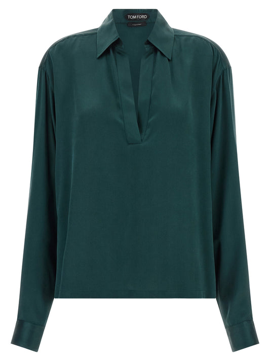 Tom Ford Satin Silk Polo Shirt