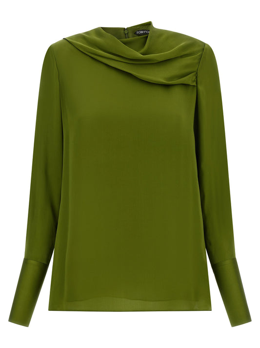 Tom Ford Draped Neck Blouse