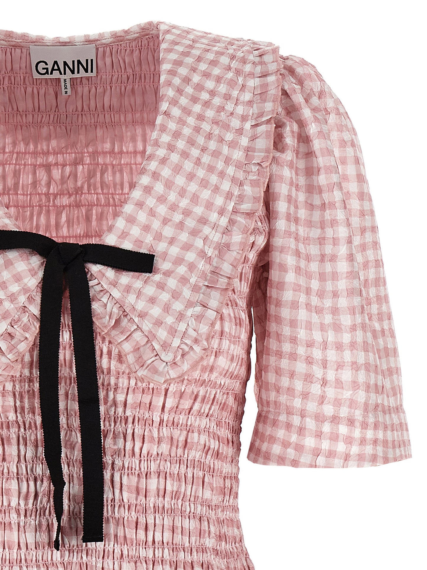 Ganni Ganni Pink Check Dress
