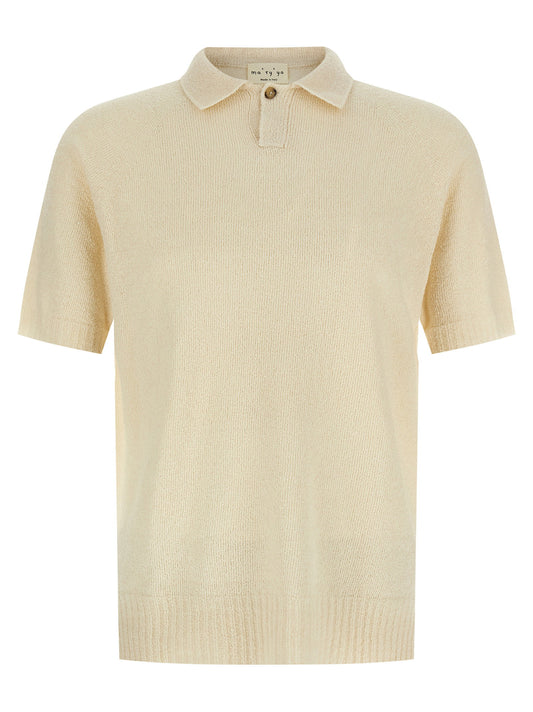 Ma'ry'ya Spongy Effect Polo Shirt