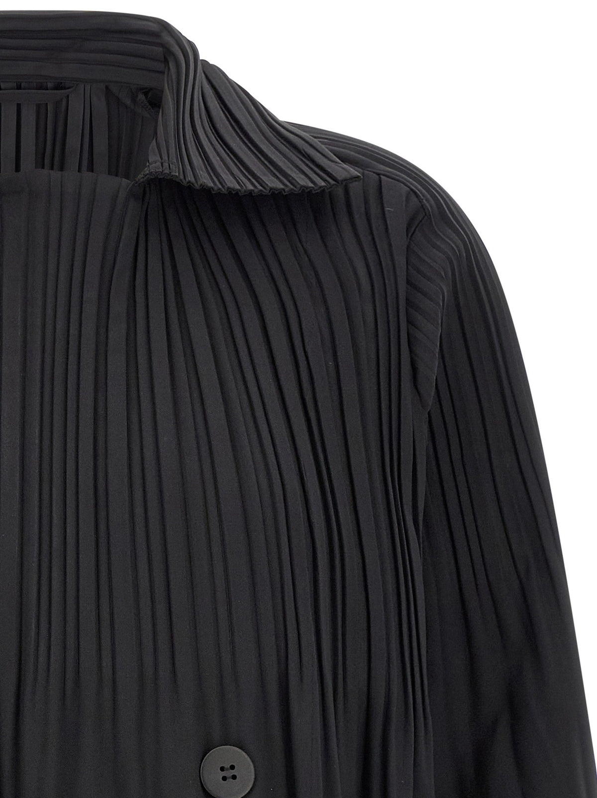 A-line black 'Smooth Coat' coat
