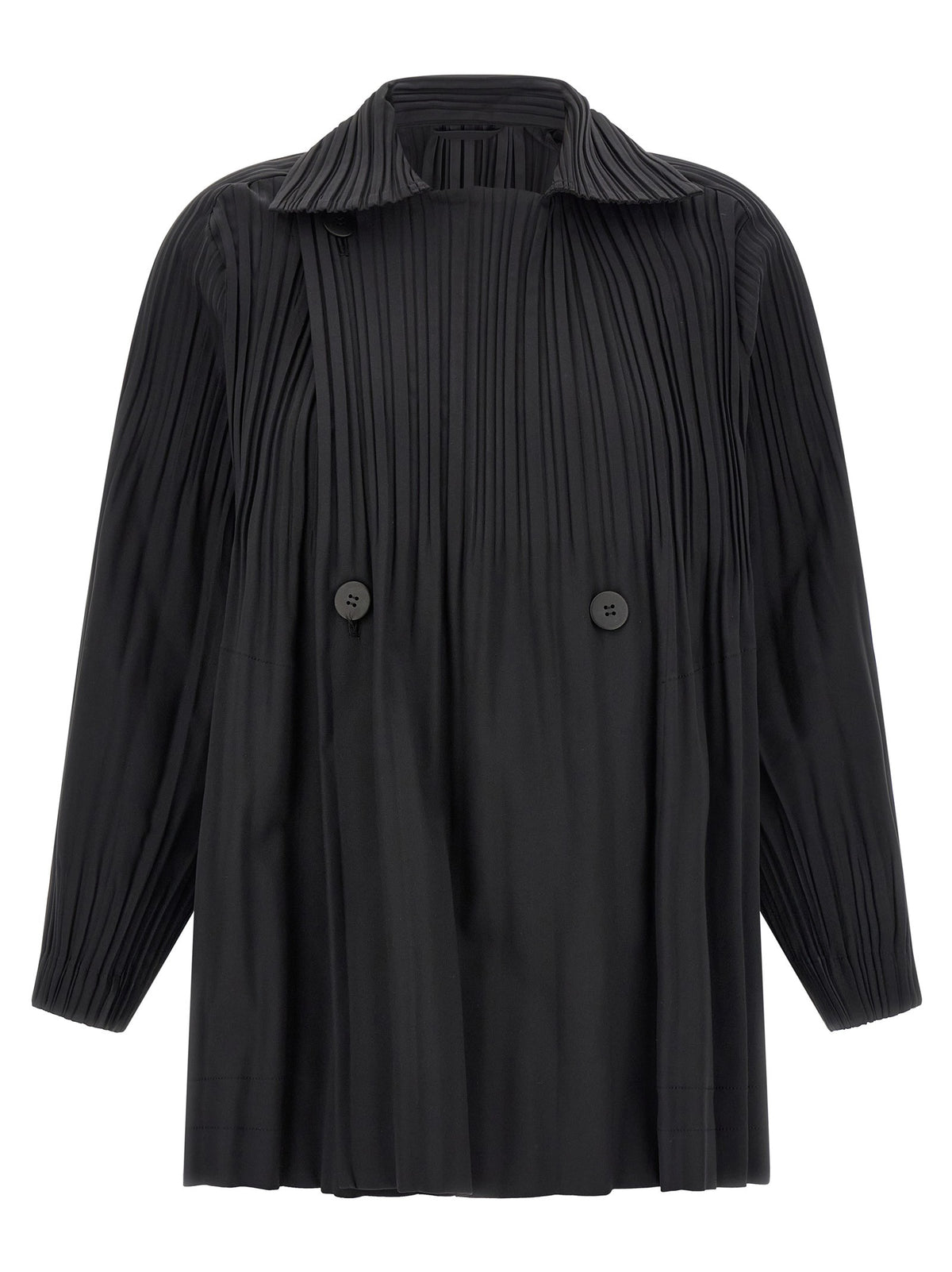 A-line black 'Smooth Coat' coat