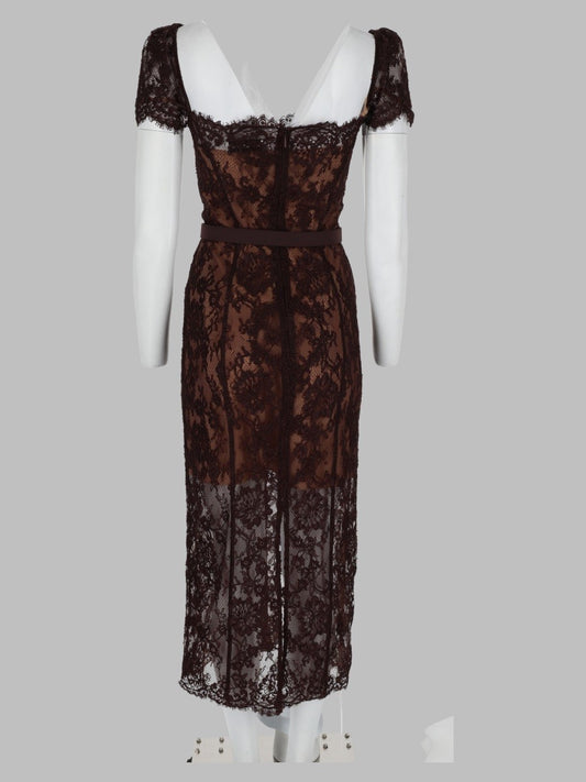 Abito Midi in Pizzo Floreale