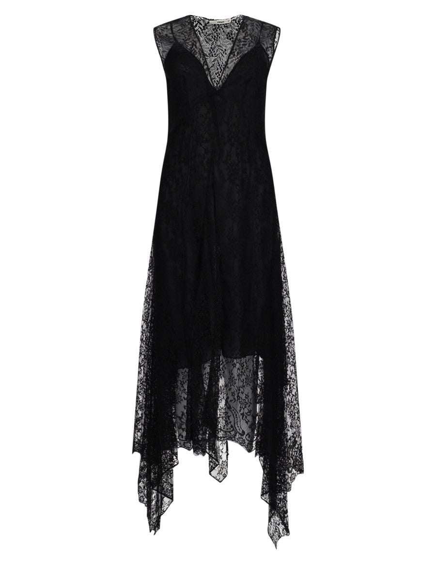Abito Midi in Pizzo Flowers e Bacche