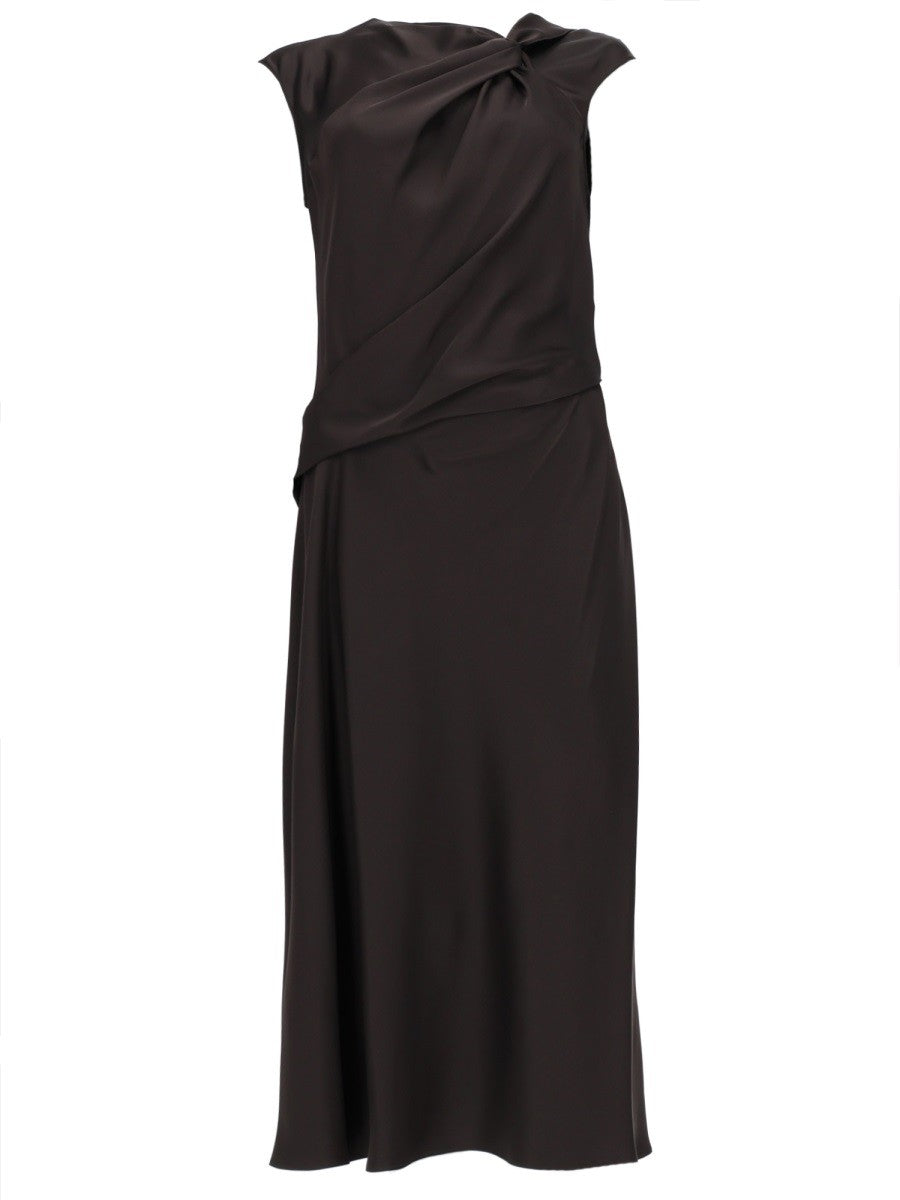 فستان ساتان "TWIST BODICE"