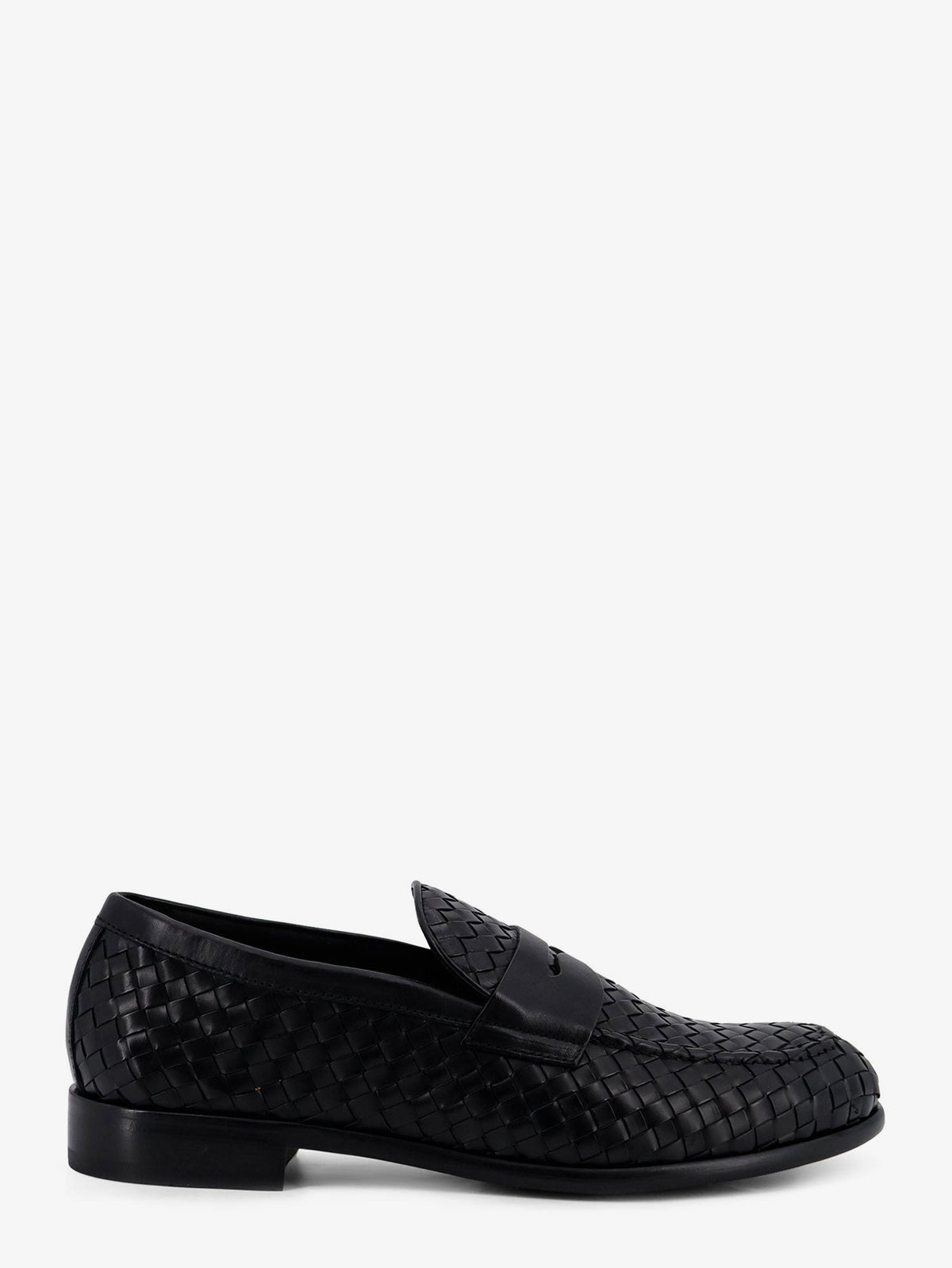 Adler leather loafers with woven pattern
