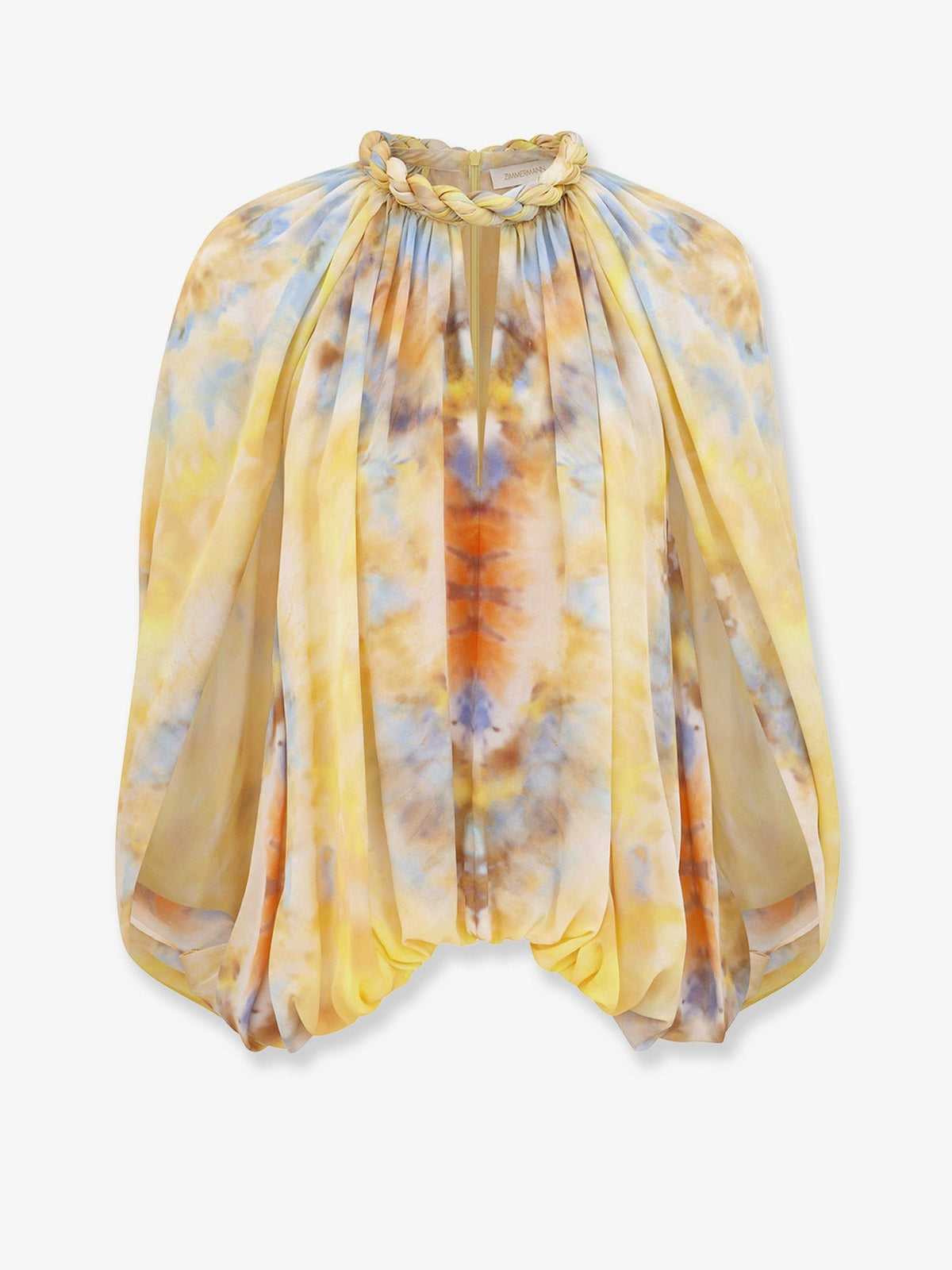 Alchemy Twist Billow silk top