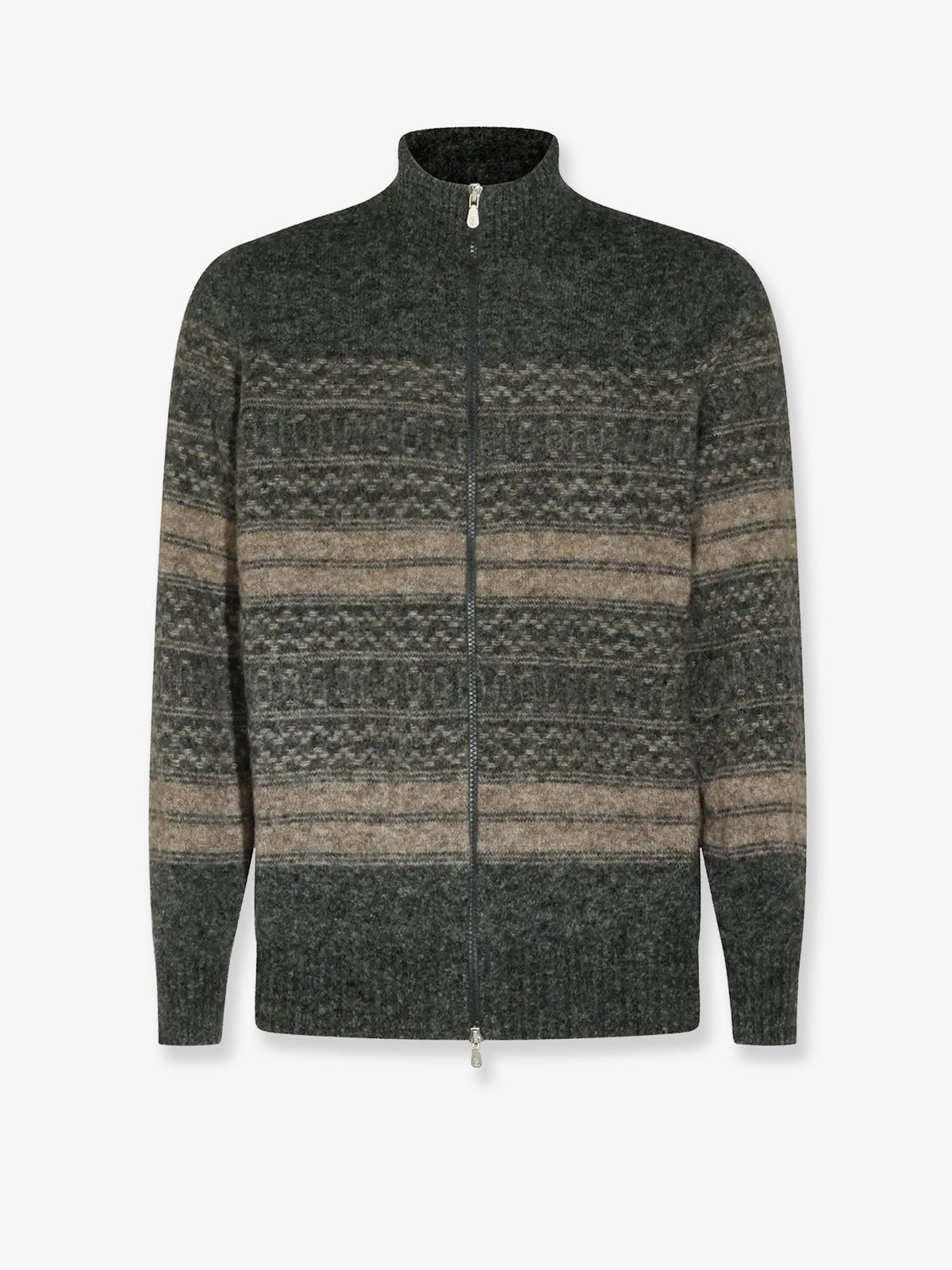 Alpaca, cashmere, and wool blend cardigan