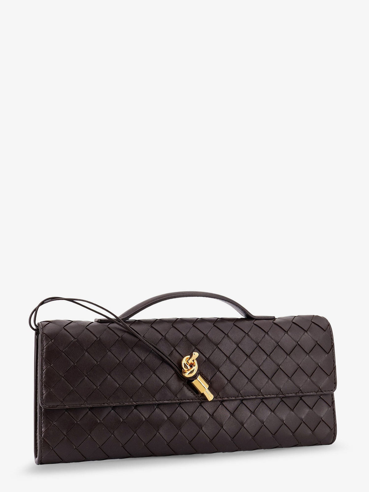 Andiamo Leather Clutch with Intrecciato motif