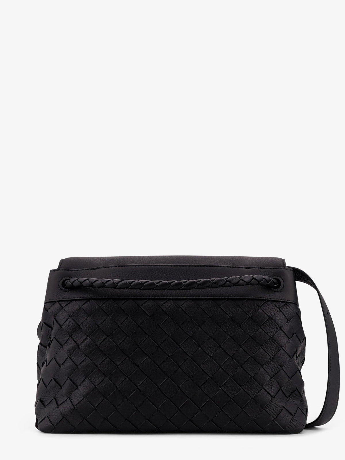 Andiamo leather shoulder bag with Intrecciato pattern