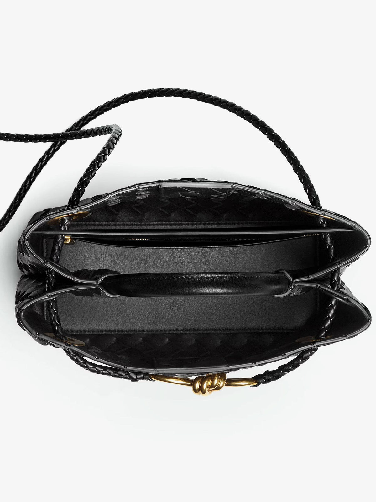 Andiamo Small leather crossbody bag with Intrecciato motif