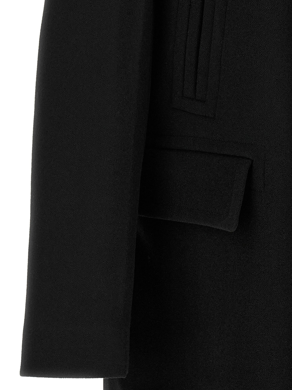 Angora and wool coat