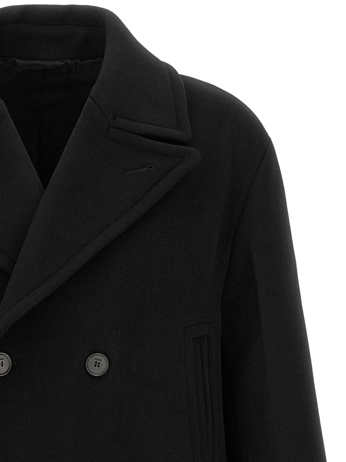 Angora and wool coat
