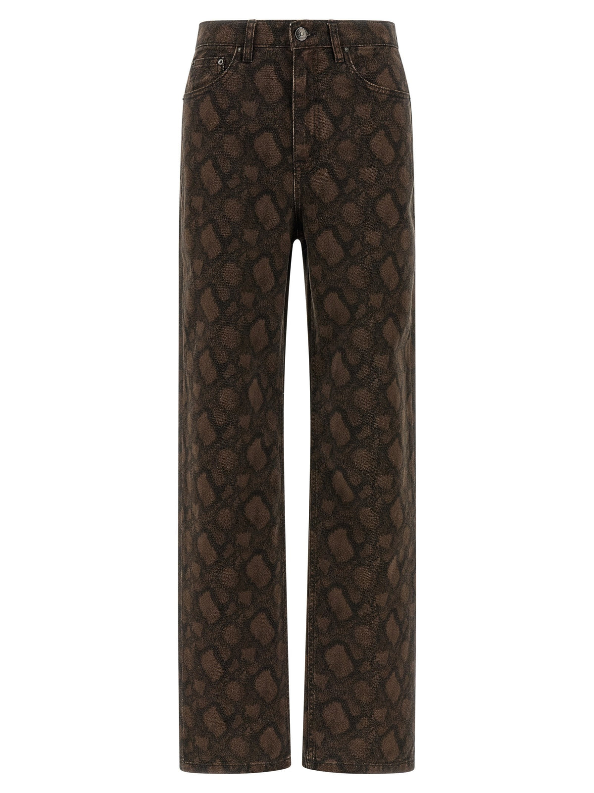Animal print jeans