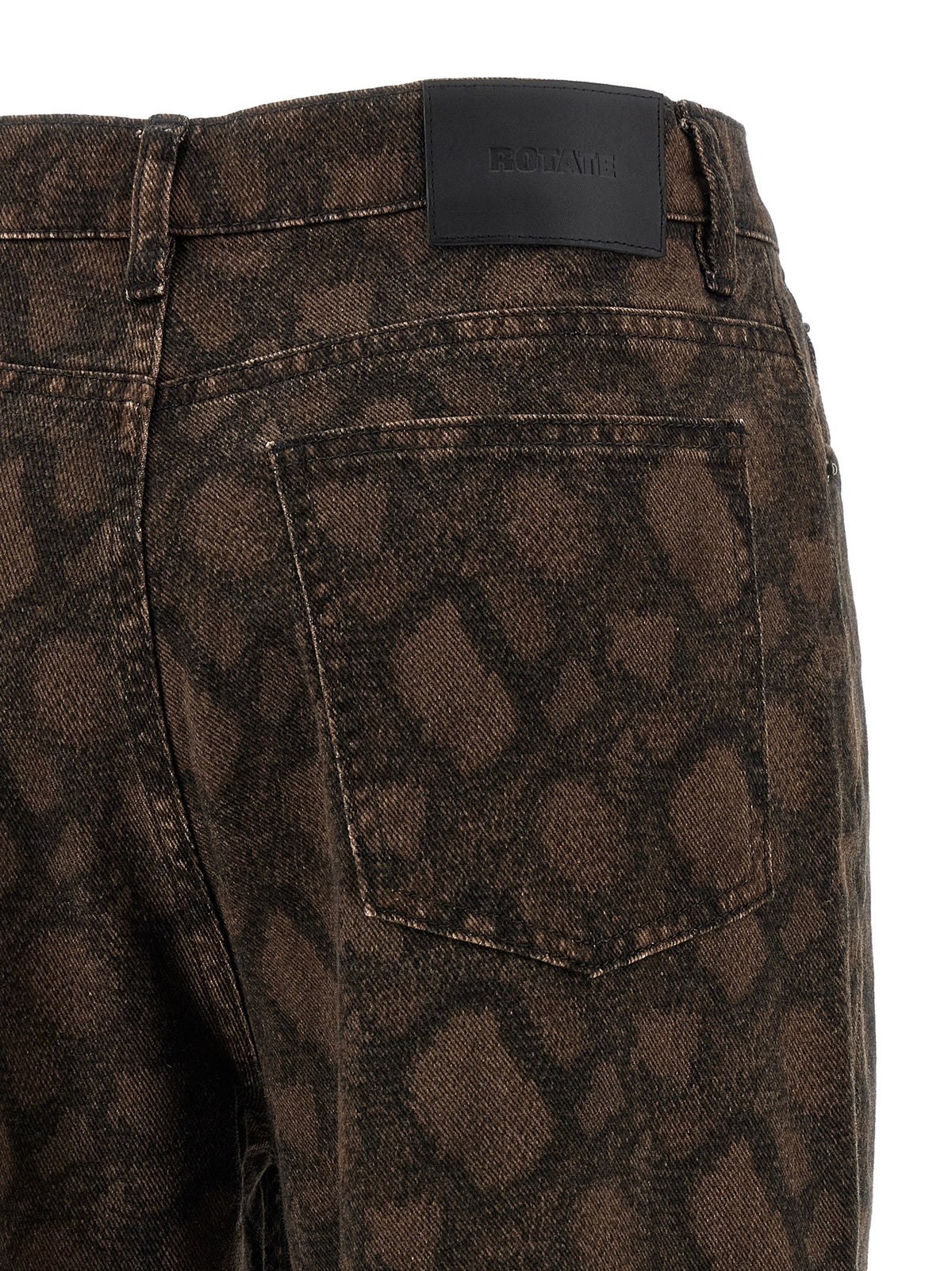 Animal print jeans