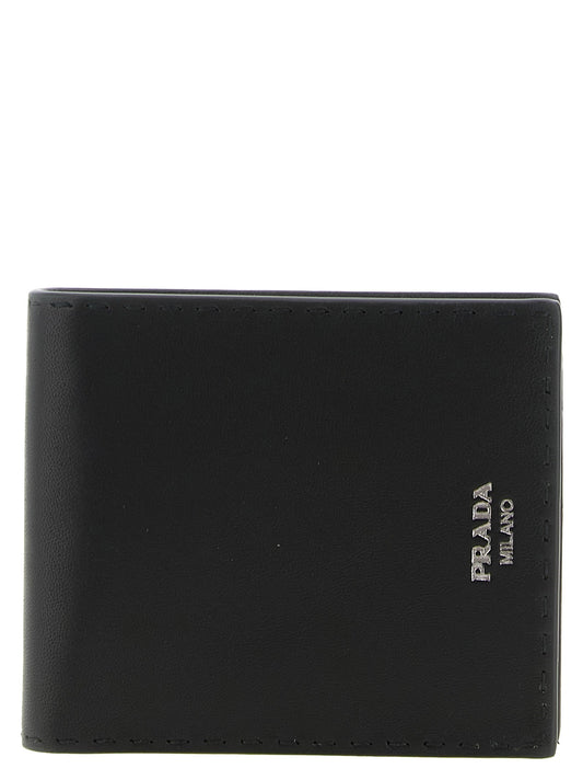 Antiqued leather wallet